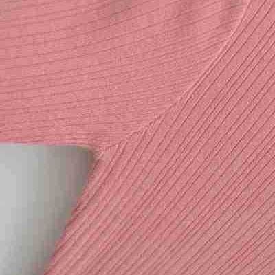Women's fitted ribbed midi dress with half sleeves and stand-up collar Amarae