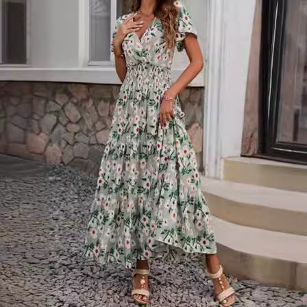 Amarae Floral Ruffle Maxi Dress for Women