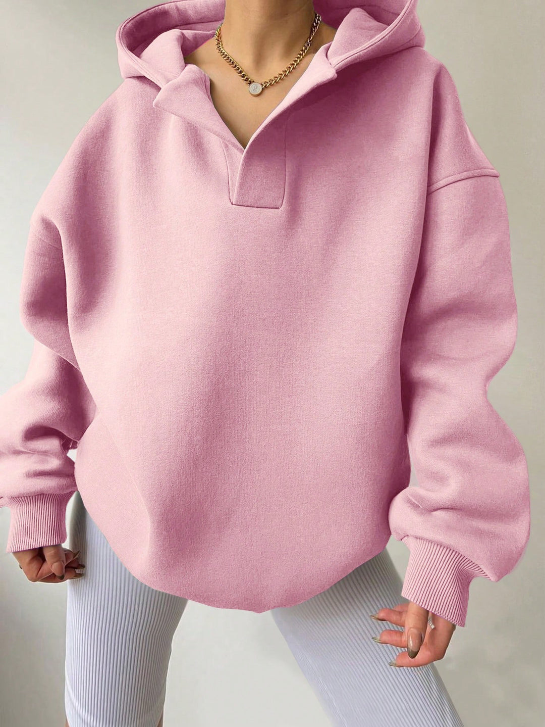 Oversized hoodie for women with trendy collar and voluminous sleeves Lune London