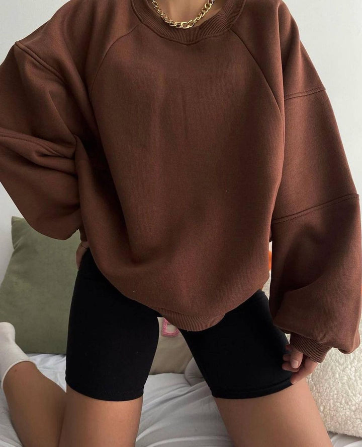 Oversized sweatshirt for women with puff sleeves Lune London