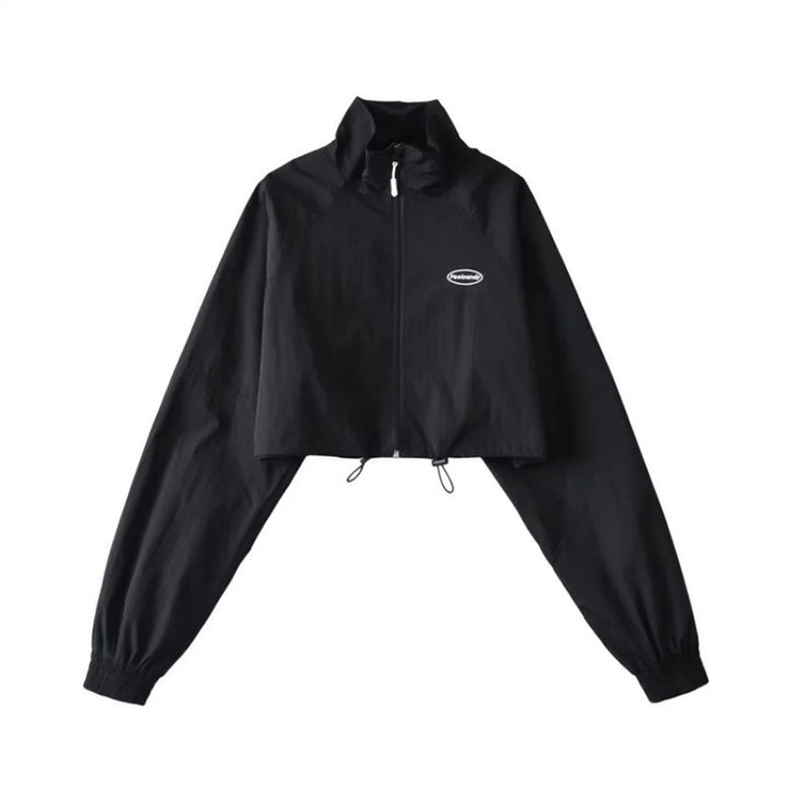 Ladies crop fashion jacket with high collar Lune London