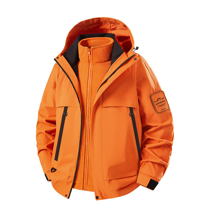Men's two-in-one waterproof winter parka with removable fleece inner jacket Amarae