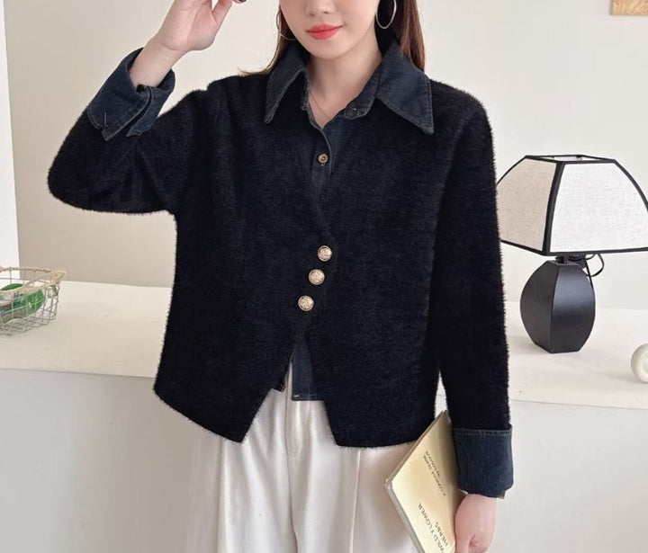 Veste courte élégante pour femmes avec surface structurée Chic & Stil