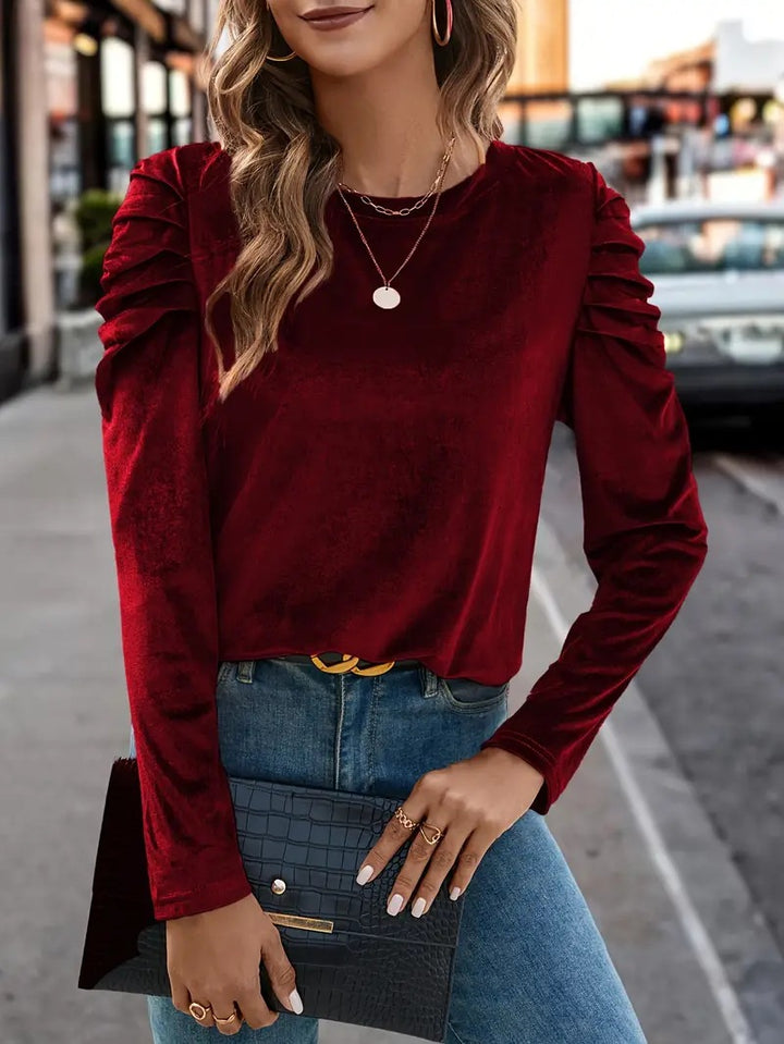 Ladies Elegant Long Sleeve Shirt with Ruffles Lune London