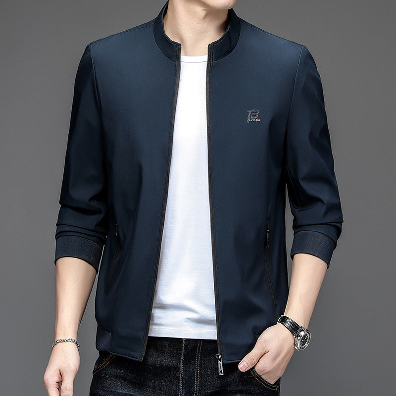 Fashionable men's transition jacket with functional zips Lune London