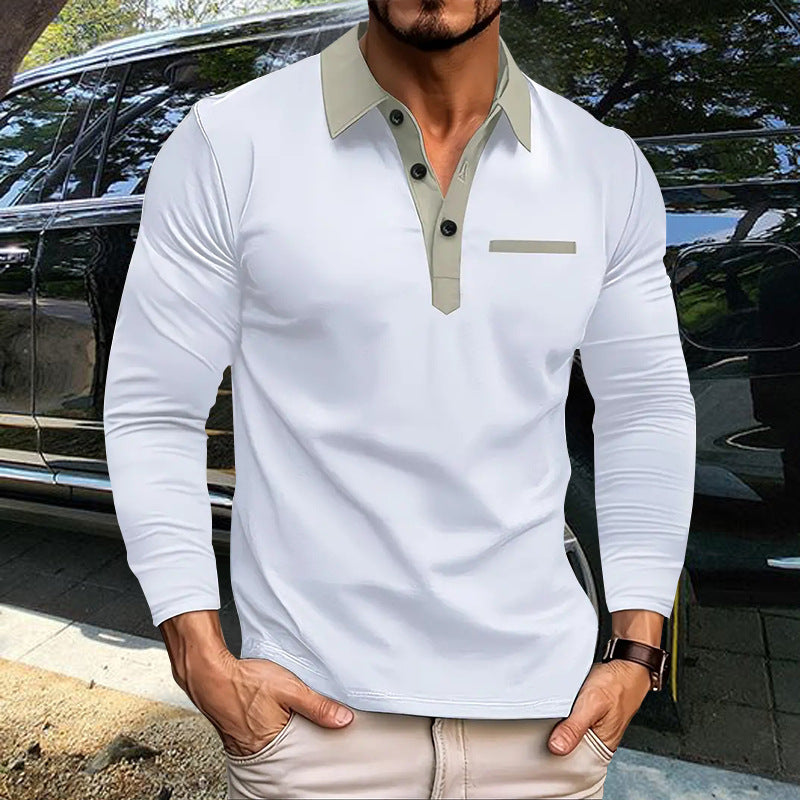 Men's polo shirt with modern collar and practical chest pocket Lune London