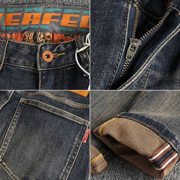 Slim fit jeans for men with a chic and stylish worn casual look