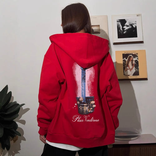Women's hoodie with creative graphic design and oversized cut Amarae