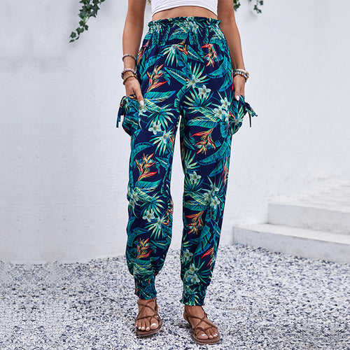 Women Tropical Cargo Pants Amarae