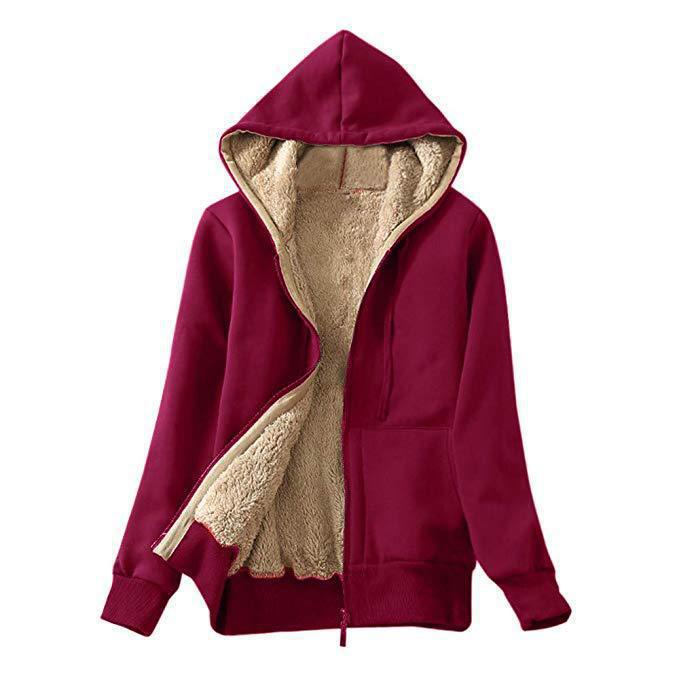 Ladies Cozy Fleece Jacket with High Collar and Convenient Zipper Lune London