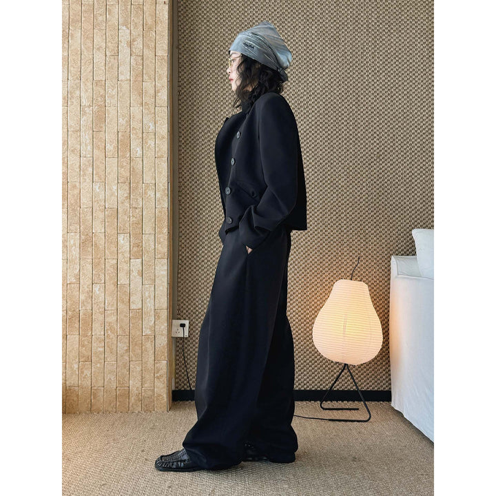 Women's Boxy Blazer with Oversized Sleeves and High-Waist Balloon Pants Set Amarae