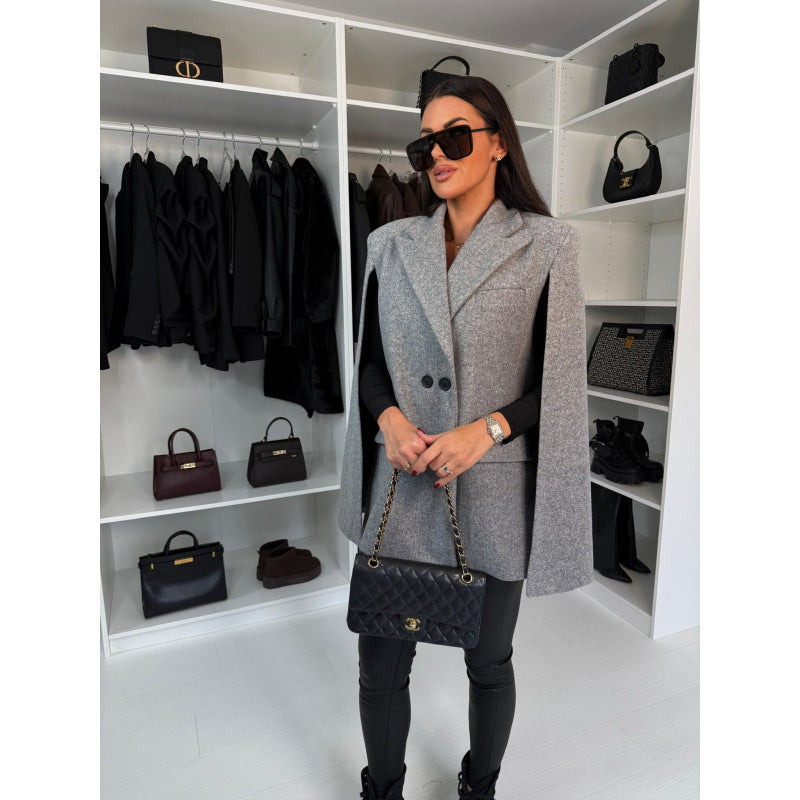 Women blazer cape double-breasted Lune London