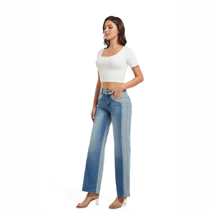 Wide jeans for women with high waist and trendy stitching Lune London