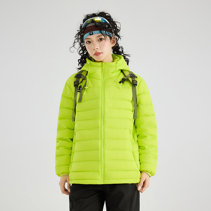 Women's ultra-light quilted thermocap jacket with horizontal stitching and zip pockets Amarae