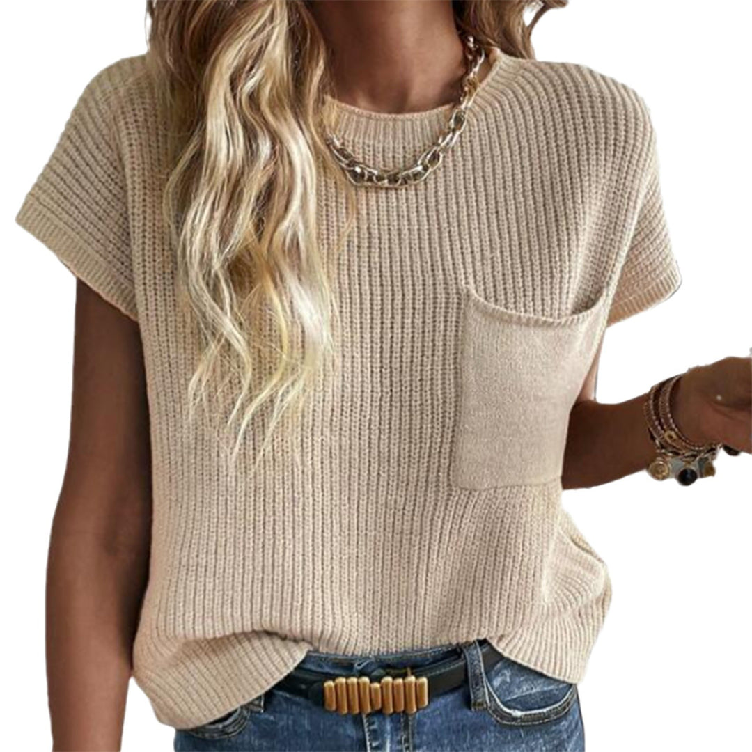 Knitted tank top for women with pockets Lune London