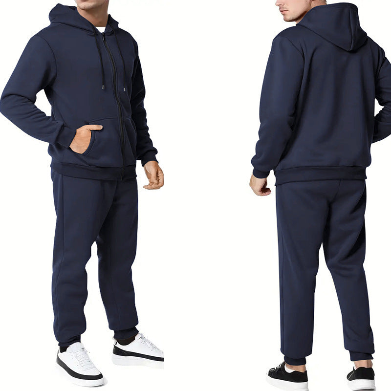 Men's sporty leisure suit with practical pockets and zipper Lune London