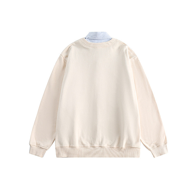 Men's oversized knit cardigan in sweatshirt style with V-neck and button placket Amarae