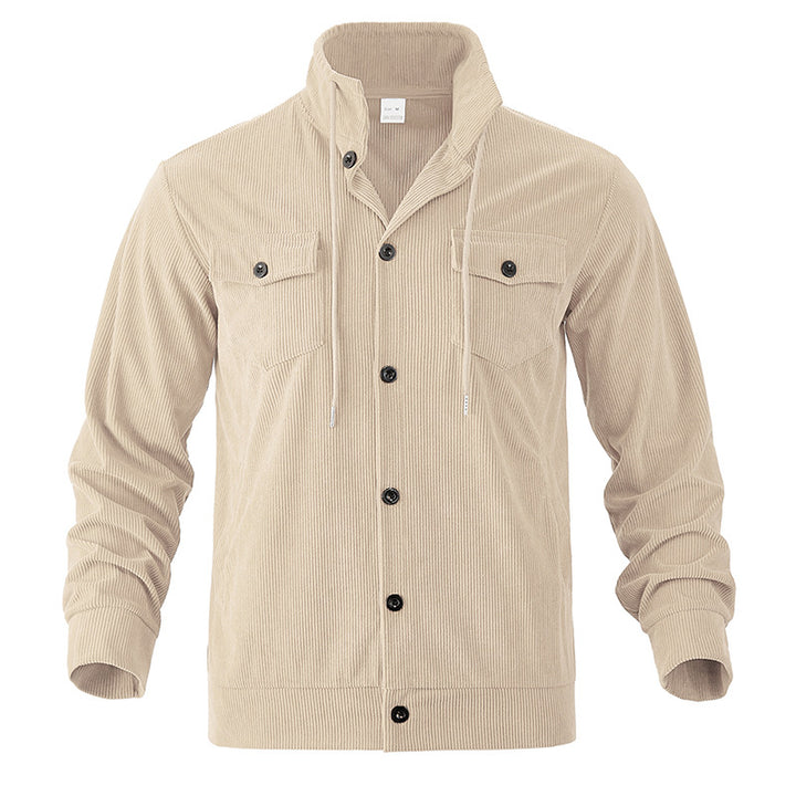 Textured corduroy utility shirt for men with practical chest pockets Lune London