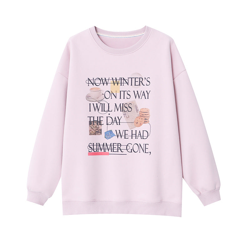 Women's sweatshirt with creative print and casual cut Chic & Stil