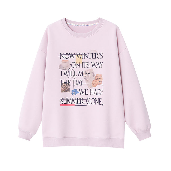 Women's sweatshirt with creative print and casual cut Chic & Stil