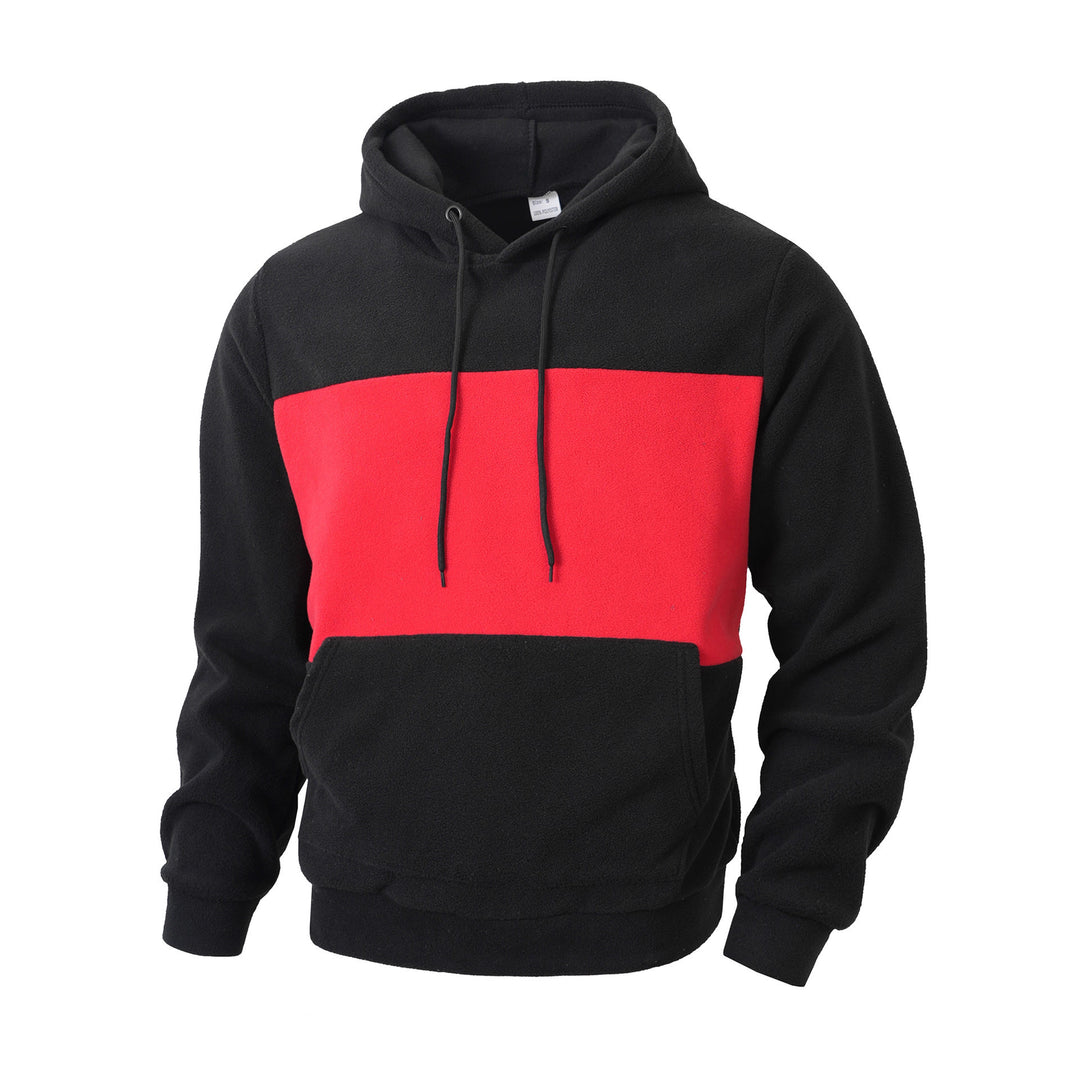 Men's hoodie in fleece with oversized collar Lune London