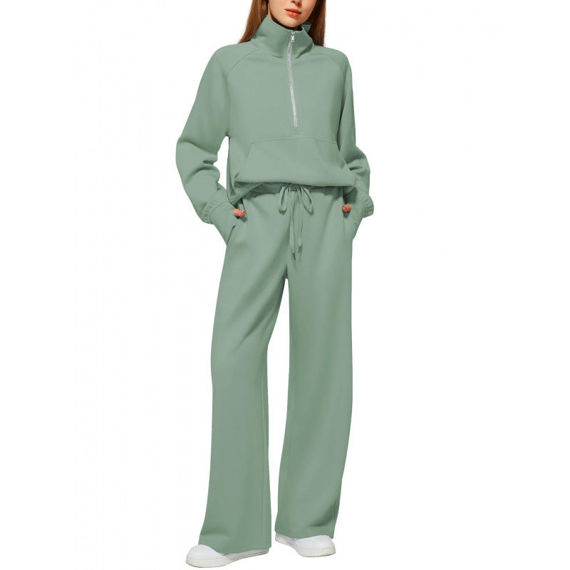 Ladies zip hoodie comfortable and wide pants Lune London
