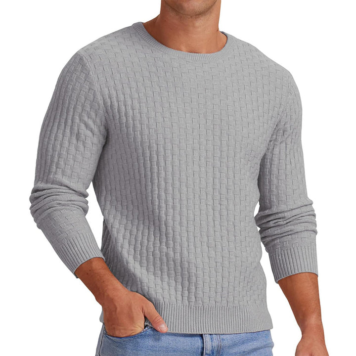 Lune London structured round neck sweater for men