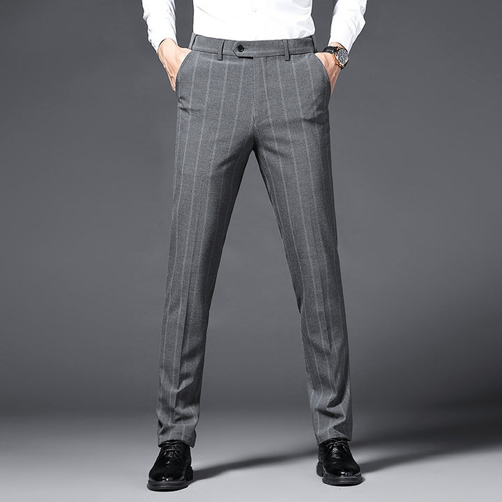 Lune London striped elegant suit pants for men