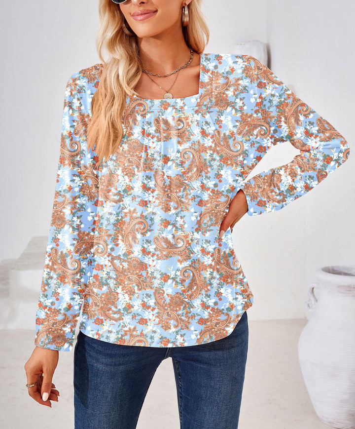 Chic Floral Print Elegant Blouse for Women