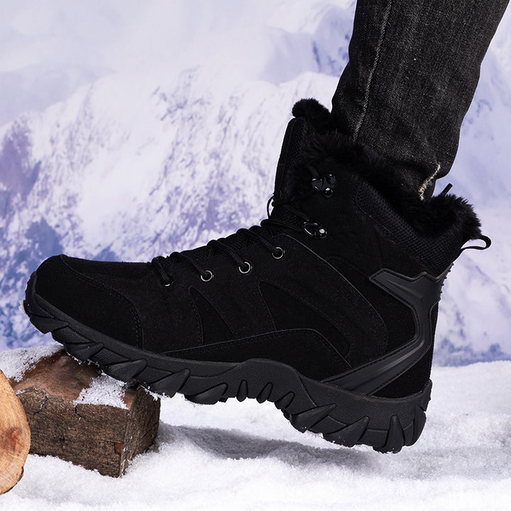 Men's Insulated Winter Trekking Boots with Faux Fur Lining and Grippy Off-Road Tread Sole Amarae
