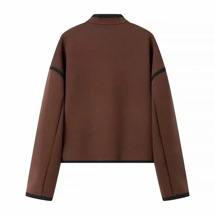 Cropped transitional jacket for women with elegant buttons and practical pockets Lune London