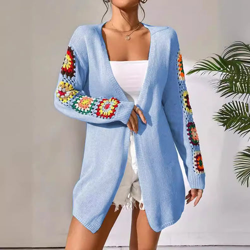 Knitted cardigan for women with unique crochet patterns Amarae