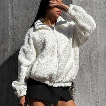 Oversized teddy soft jacket for women Lune London