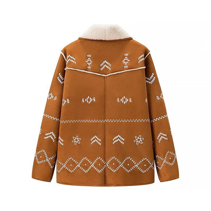 Elegant and comfortable women's oversized jacket with chic floral design and style