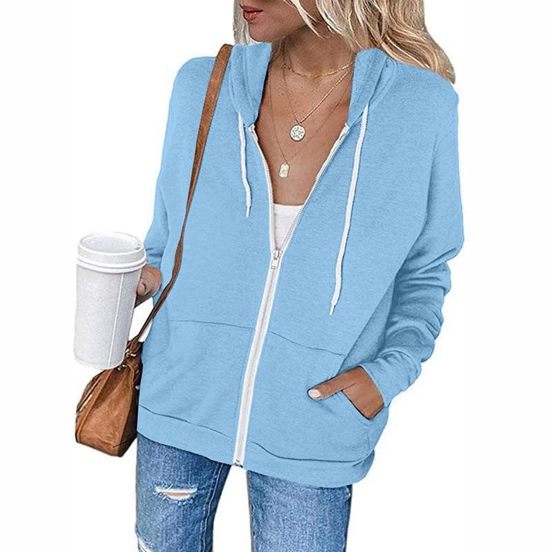 Dames loisirs zip-hoodie avec poches pratiques Chic & Stil