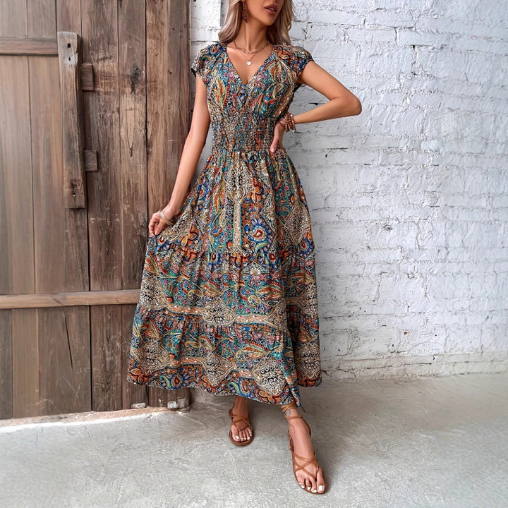 Vintage-inspired bohemian maxi dress for ladies Lune London