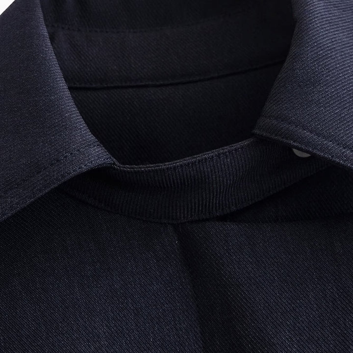 Women Boxy-Cropped Shirt Jacket with concealed placket and elastic hem Amarae