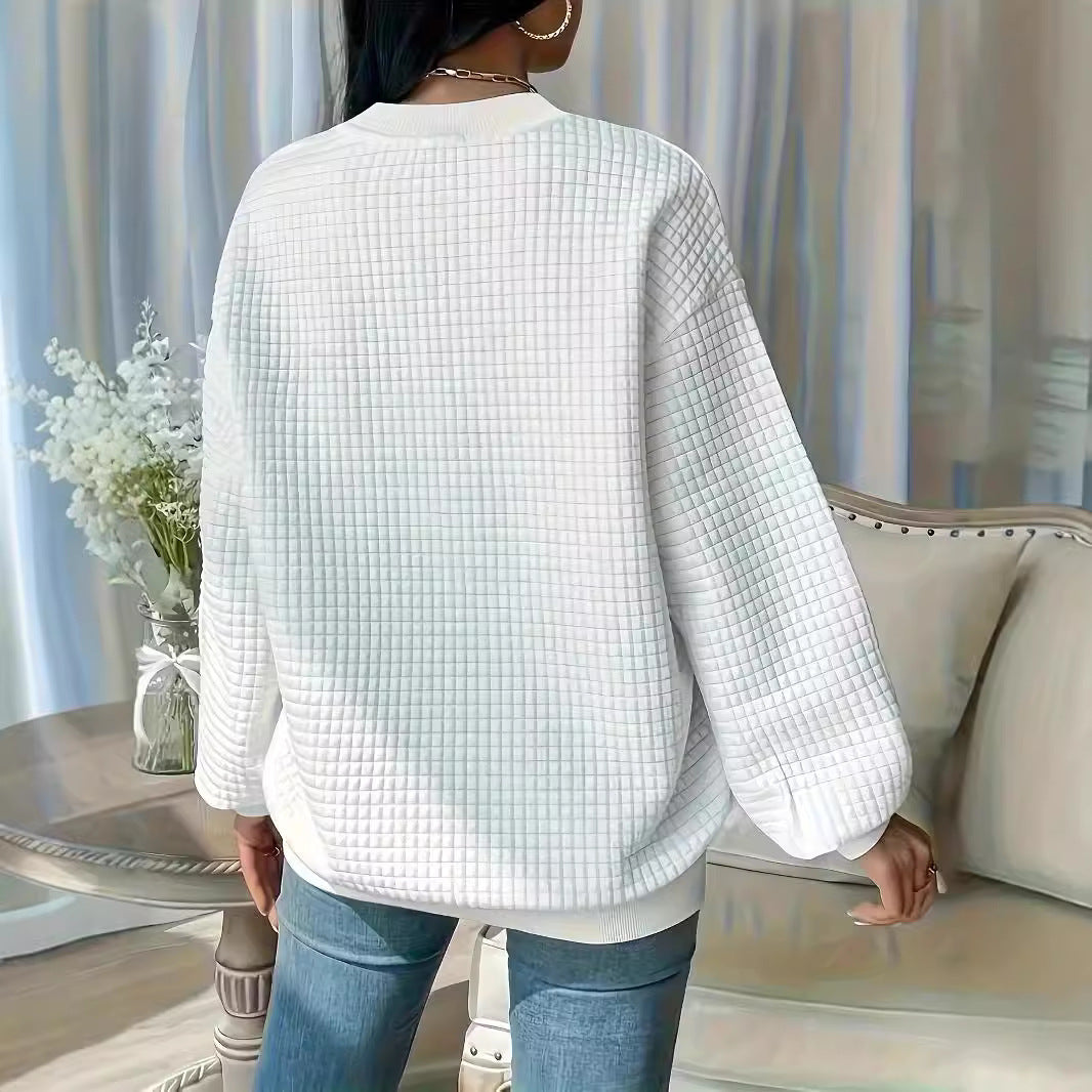 Lune London oversized casual sweater for women with textured design