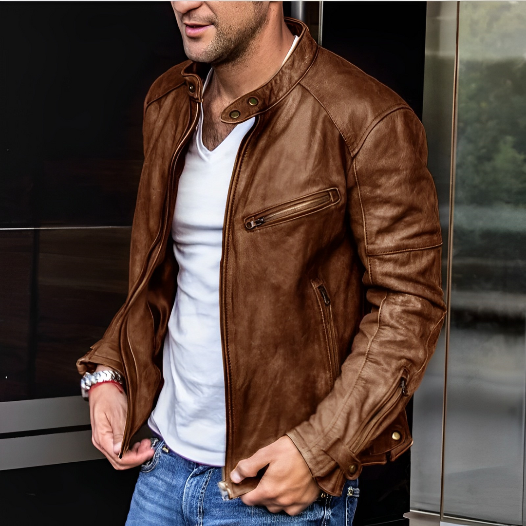 Amarae | Elegant Leather Jacket for All Seasons