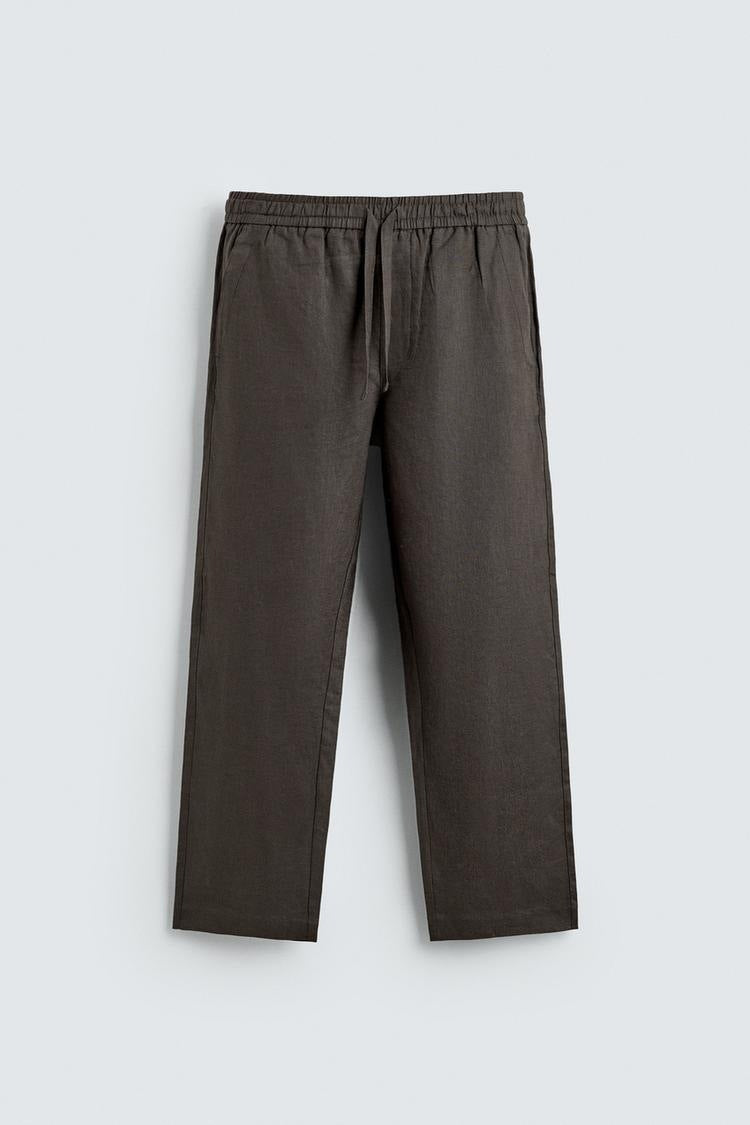 Men's linen pants with elastic waistband and drawstring Amarae