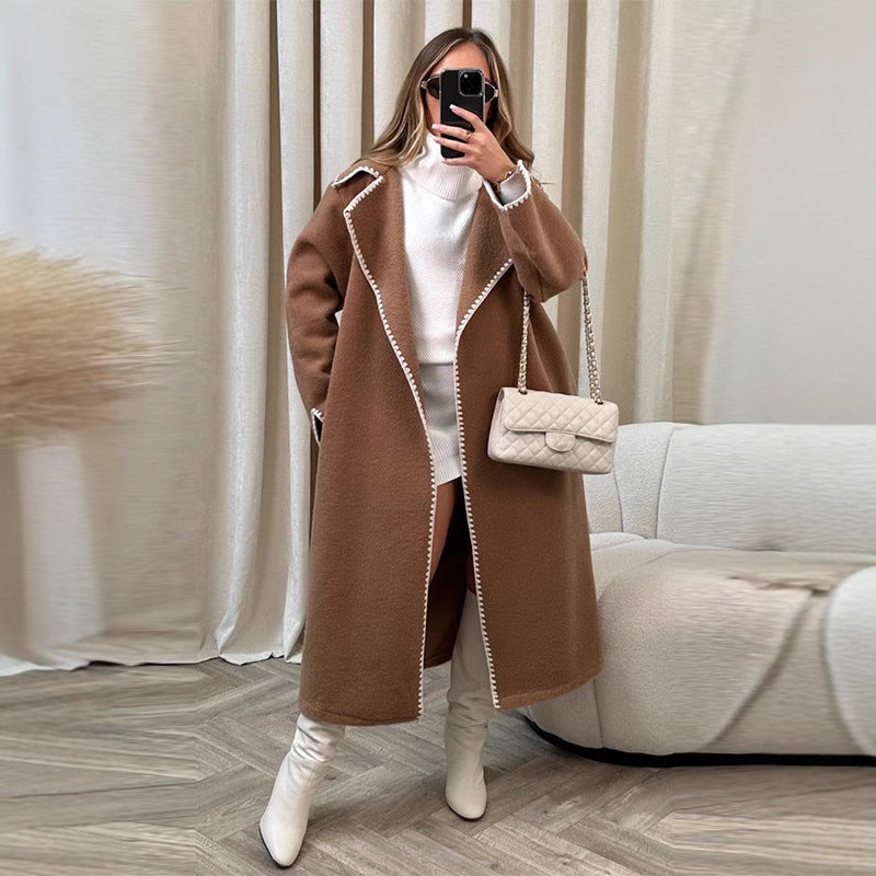 Ladies Elegant Boucle Coat Amarae