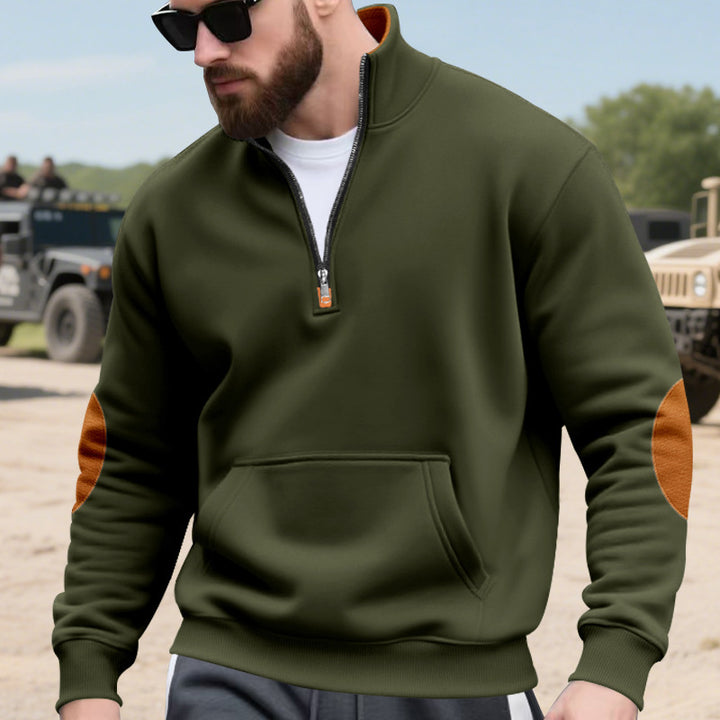 Men's Hoodie with high collar in fashion and contrasting details Lune London