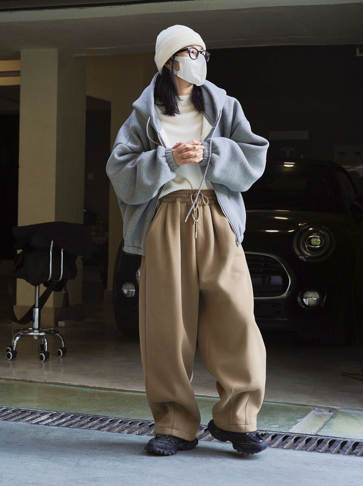 Women's Oversized Hooded Jacket with Zip and Teddy Lining Amarae
