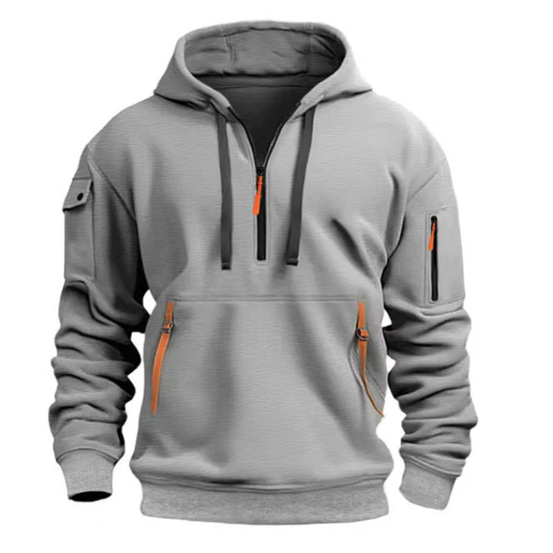Functional sweater for men with versatile zip pockets Lune London