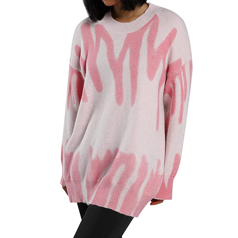 Pull large loose femme en couleur dégradée moderne Chic & Stil