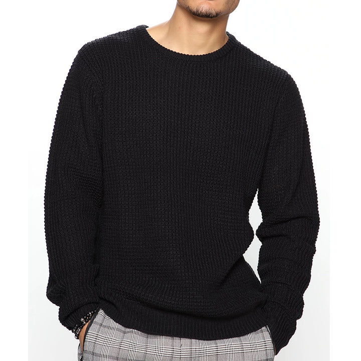 Chunky knit pullover for men with textured pattern and relaxed fit Lune London