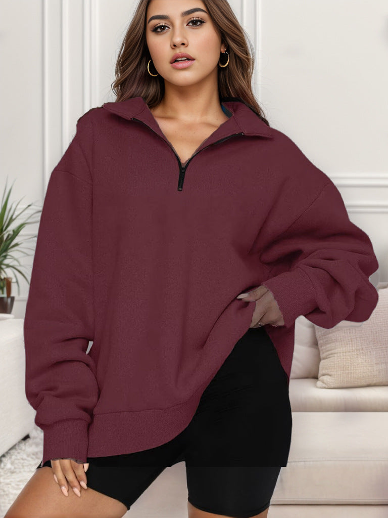Oversized sweatshirt for women with high collar Amarae