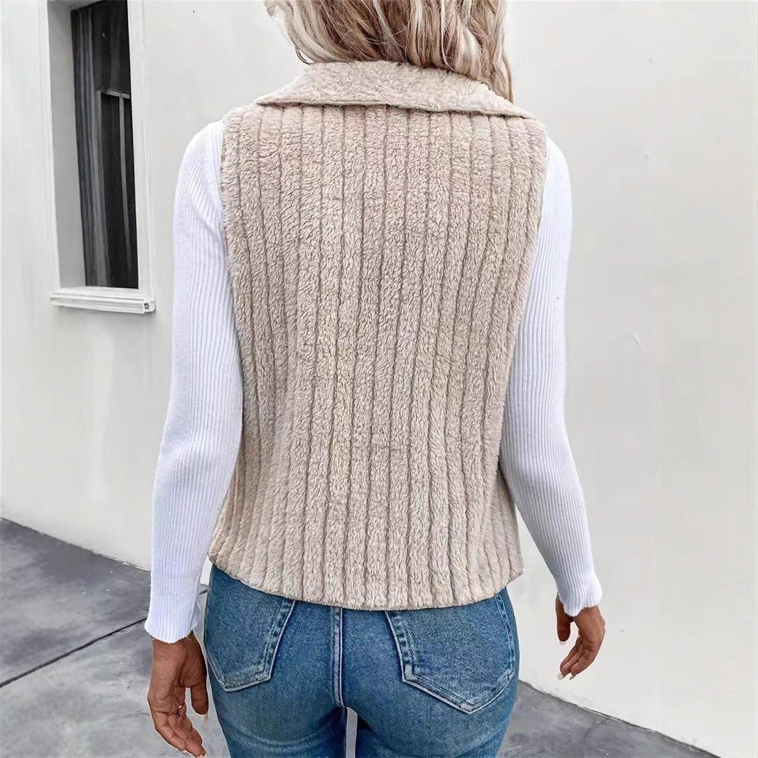 Women's open collar knit cardigan Lune London