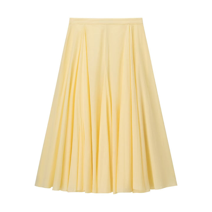 Women's Flowing A-Line Maxi Skirt with Fine Pleats and High Waist Amarae