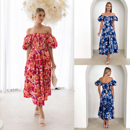 Amarae Off-Shoulder Floral Midi Dress for Women
